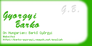 gyorgyi barko business card
